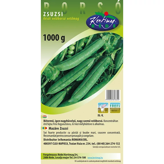 Zsuzsi velőborsó vetőmag 500 g Késői érésű  / Réde 