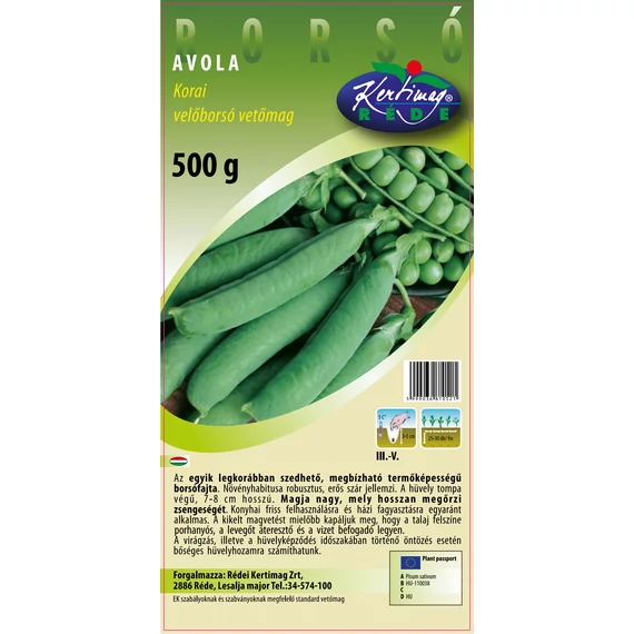 Avola velőborsó vetőmag 500g Korai érésű  Réde 