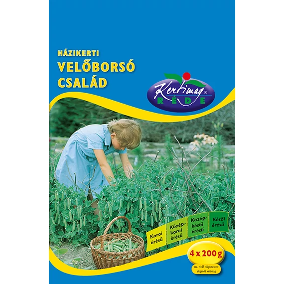 Borsócsalád házikerti 4x200 g Debrec. korai, Kelvedon, Onward, Zsuzsi 