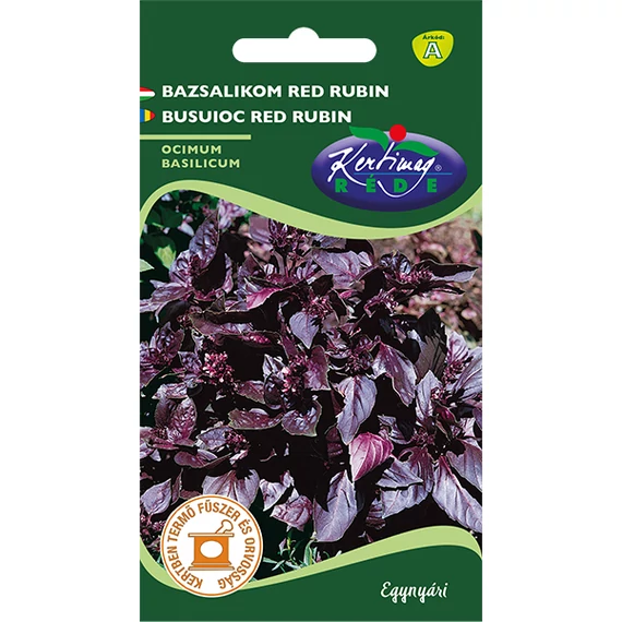 Bazsalikom Red Rubin vetőmag Ocimum Basilicum 1 g  A kat. 