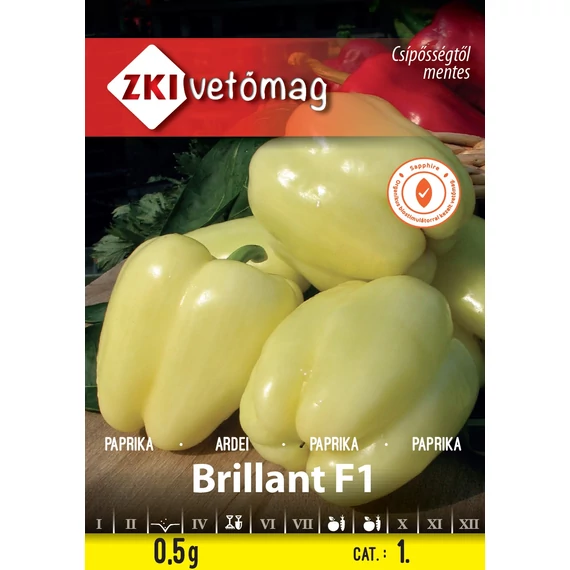 Paprika vetőmag  0.5 g Brillant  F1  1 kat.  ZKI 