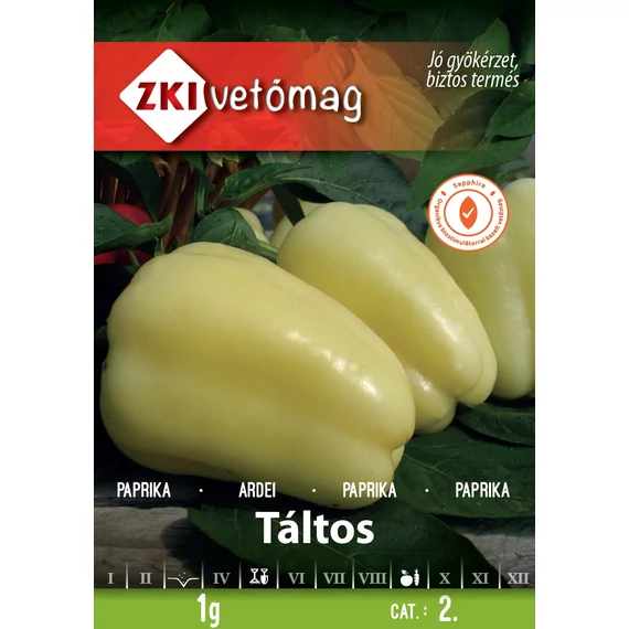 Paprika vetőmag 1 g Táltos 2 Kat.  ZKI 