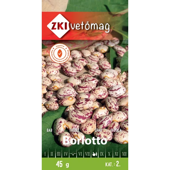 Bab vetőmag 45 g Borlotto  2 Kat. ZKI 