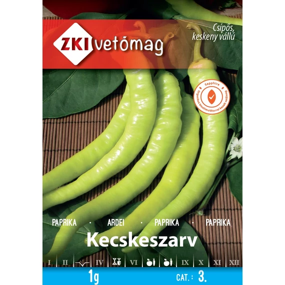 Paprika vetőmag  1 g Kecskeszarv  3 kat. ZKI 