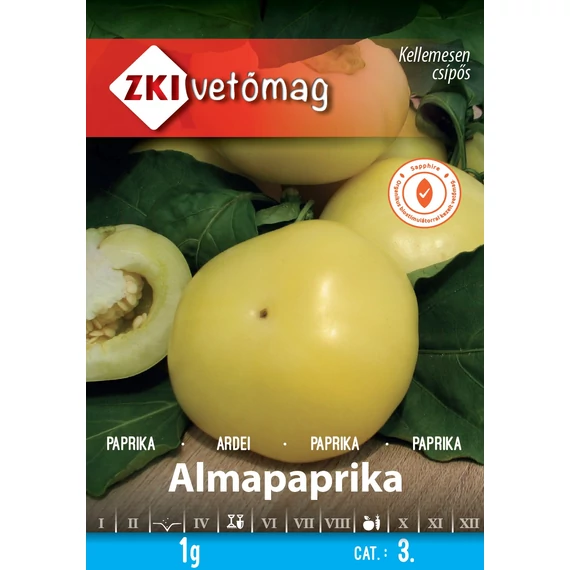 Paprika vetőmag  1 g Almapaprika  3 kat. ZKI 