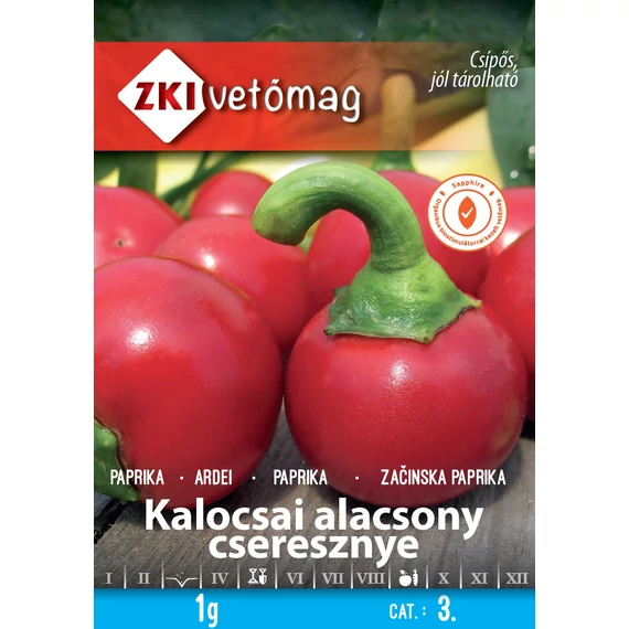 Paprika vetőmag 1 g Kalocsai alacsony cseresznye  3 Kat. 
