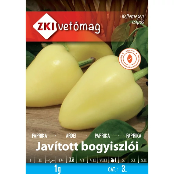 Paprika vetőmag 1 g Javított bogyiszlói  3 Kat.  ZKI 