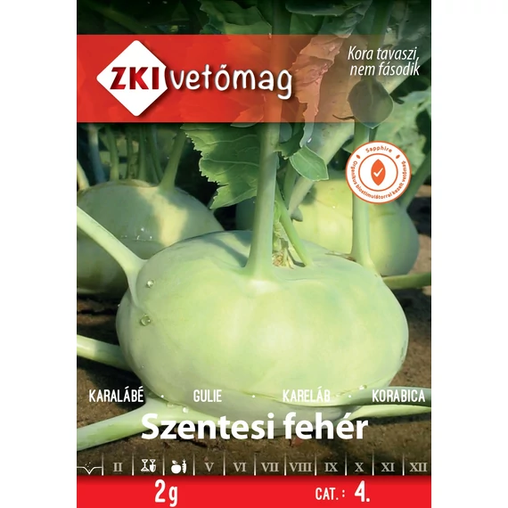 Karalábé vetőmag  2 g Szentesi fehér  4 kat. ZKI 