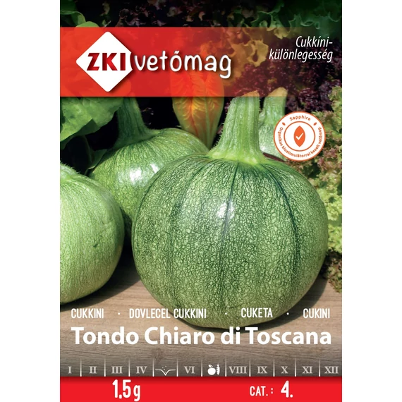 Cukkini vetőmag  2 g Tondo Chiaro di Toscana  4 kat. ZKI 