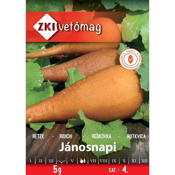Retek vetőmag  5 g Jánosnapi 4 kat. ZKI 