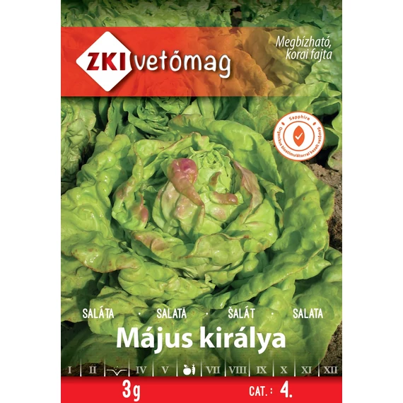 Saláta vetőmag  3 g Május királya  4 kat. ZKI 