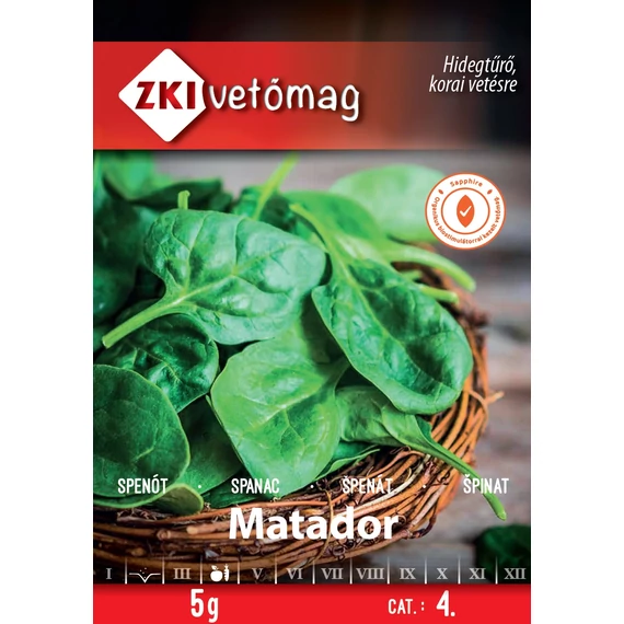 Spenót vetőmag  5 g Matador  4 kat. ZKI 