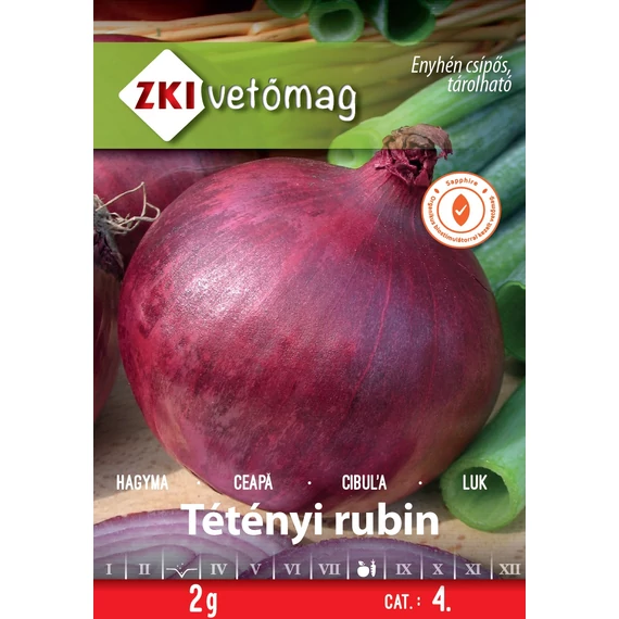 Hagyma vetőmag  2 g Tétényi rubin  4 kat. ZKI 