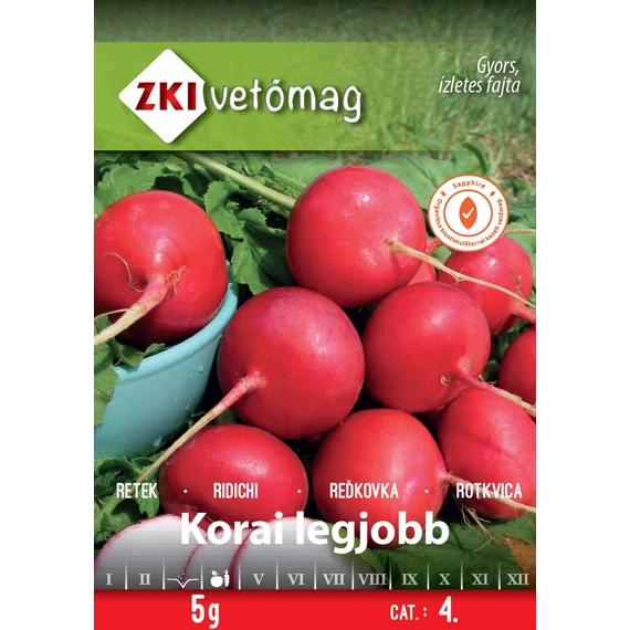 Retek vetőmag  5 g Korai legjobb  4 kat. ZKI 