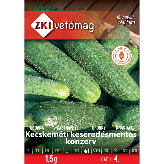 Uborka vetőmag  1,5 g Kecskeméti kes.mentes konzerv 4 kat. ZKI 