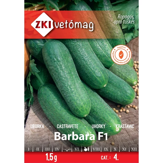 Uborka vetőmag  1,5 g Barbara F1  4 kat. ZKI 