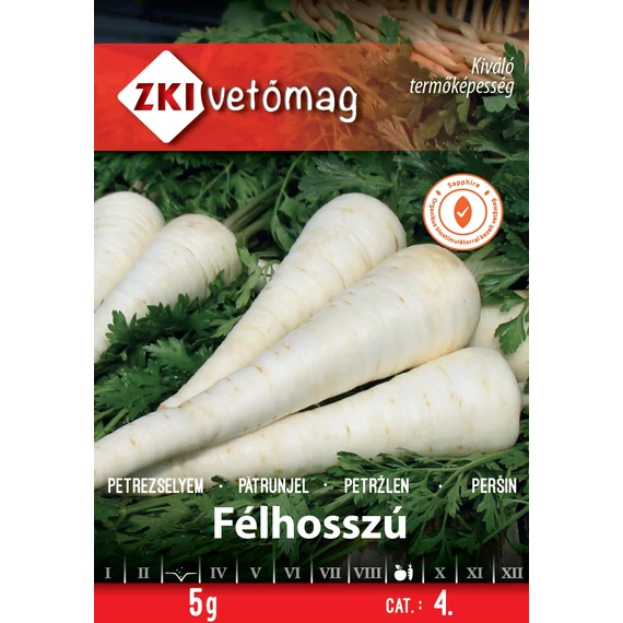Petrezselyem vetőmag  5 g Félhosszú  4 kat.  ZKI 