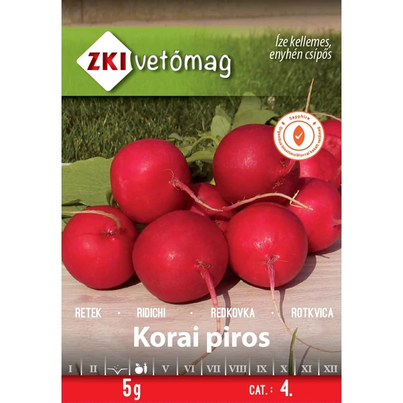 Retek vetőmag  5 g Korai piros  4 kat. ZKI 