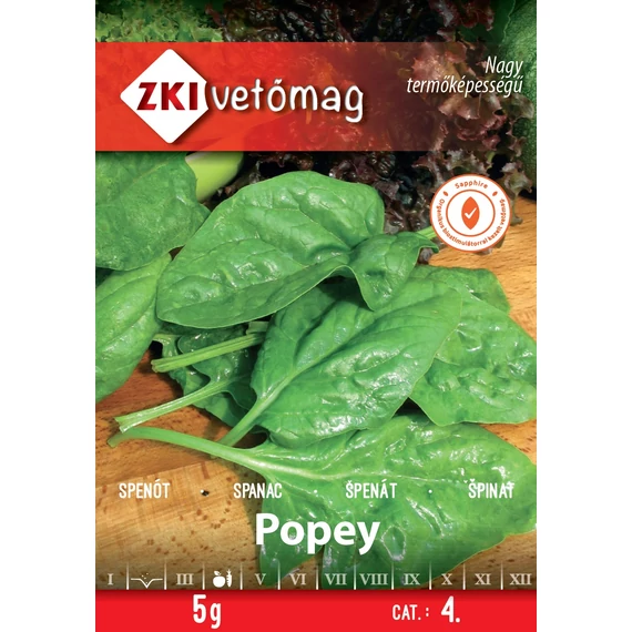 Spenót vetőmag  5 g Popey  4 kat.  ZKI 