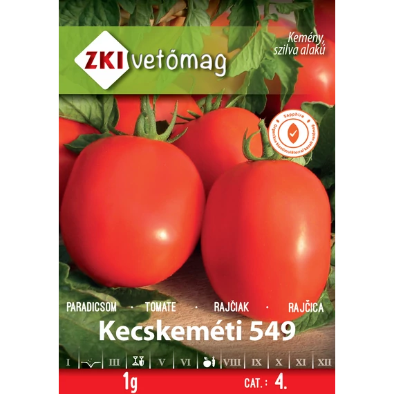 Paradicsom vetőmag  1 g Kecskeméti 549  4 kat. ZKI 