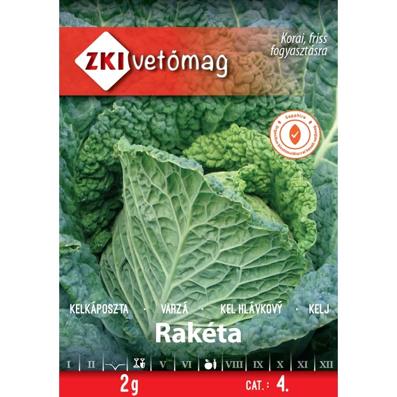 Kelkáposzta vetőmag 2 g Rakéta 4 kat. ZKI 