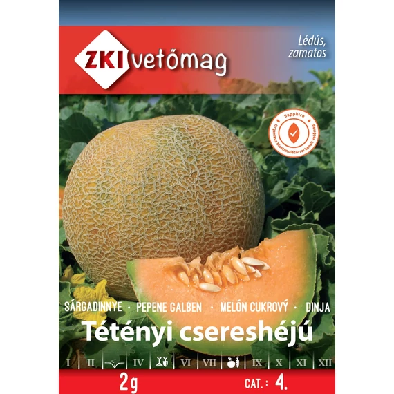 Sárgadinnye vetőmag 2 g Tétényi csereshéjú 4 kat. ZKI 