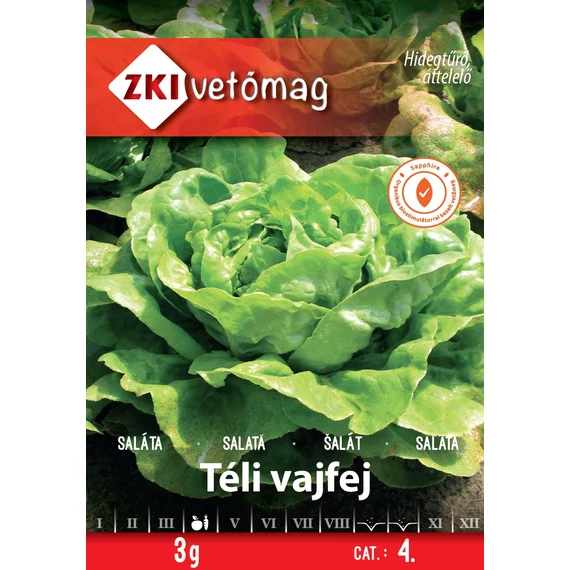 Saláta vetőmag 3 g Téli vajfej  4 kat. ZKI 