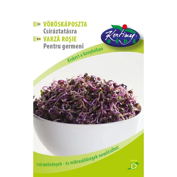 Vöröskáposzta vetőmag 15 g Csíráztatásra, bio  D Kat. 