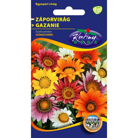 Záporvirág vetőmag  1/4 g Gazania színkeverék  A kat. 
