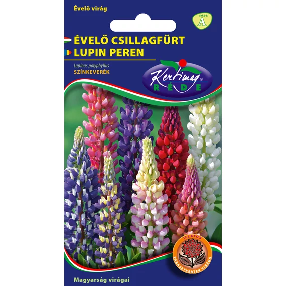 Évelő csillagfürt vetőmag 1g Lupinus polyphyllus  színkeverék  A kat. 