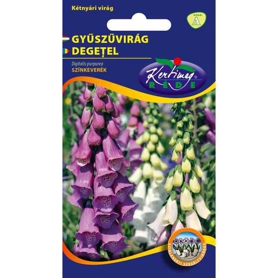 Gyűszűvirág vetőmag 0,2g Digitalis purpurea színkev.  A Kat. 
