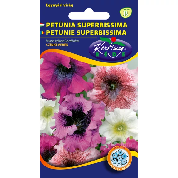 Petúnia vetőmag  0,13 g Superbissima, színkeverék  B kat. 