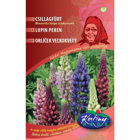 Csillagfürt vetőmag 3g Minarette törpe színkev.  B Kat. 