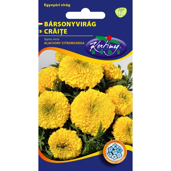 Bársonyvirág vetőmag  1 g Alacsony citromsárga  K kat. 