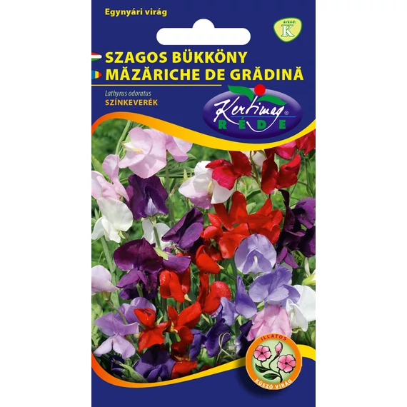 Szagos bükköny vetőmag 1g Lathyrus odoratus színkev.  K Kat. 
