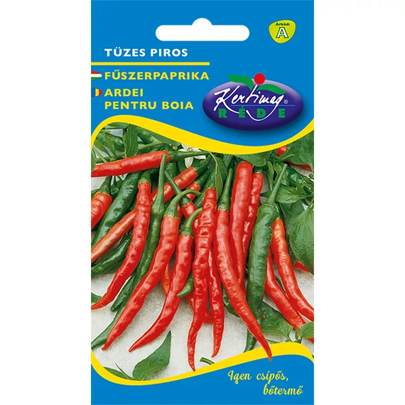 Fűszerpaprika vetőmag  1/2 g Tüzes piros, csípős  A kat. 